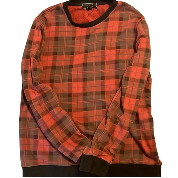 F21 Black/Red Plaid Men’s Sweatshirt - Picture 1 of 1